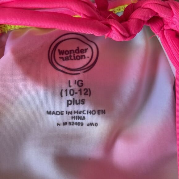 Wonder Nation Girls Large Tankini Swim Top Rainbow Unicorn Print - Picture 3 of 3